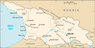 Map showing the location of Georgia