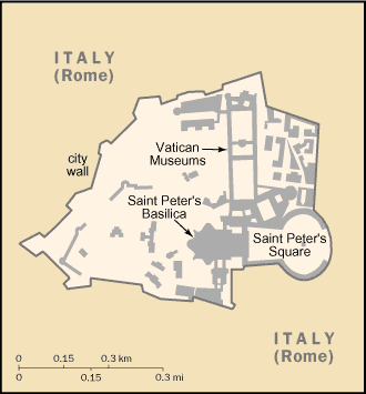 Map showing the location of Holy See (Vatican City)